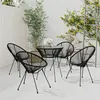 Image de vidaXL Ensemble de Salle à Manger de Jardin 5 pcs Mobilier à Dîner de Patio Table et Chaises de Repas de Terrasse Meubles 3085449