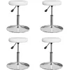 Image de Lot de 4 chaise de bar vidaxl interieur non pliable en plastique H. 53 cm blanc