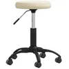 Image de Chaise de bar vidaxl interieur non pliable H. 54 cm en plastique beige