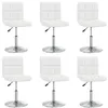 Image de Lot de 6 chaise vidaxl en plastique non pliable H. 71 cm interieur blanc