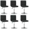 Image de Lot de 6 chaise vidaxl en plastique non pliable H. 71 cm interieur noir