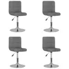 Image de Lot de 4 chaise vidaxl interieur non pliable en plastique H. 71 cm gris