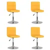 Image de Lot de 4 chaise vidaxl interieur non pliable H. 71 cm en plastique jaune