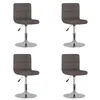 Image de Lot de 4 chaise vidaxl en plastique non pliable H. 71 cm interieur marron