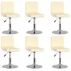 Image de Lot de 6 chaise vidaxl interieur non pliable H. 71 cm en plastique beige