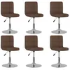 Image de Lot de 6 chaise vidaxl H. 71 cm non pliable interieur en plastique marron