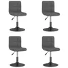 Image de Lot de 4 chaise vidaxl H. 71 cm non pliable interieur en plastique gris