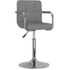 Image de Chaise de bar vidaxl H. 71 cm non pliable en plastique interieur gris