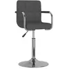 Image de Chaise de bar Vidaxl interieur H. 71 cm gris en plastique
