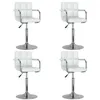 Image de Lot de 4 chaise vidaxl en plastique non pliable H. 71 cm interieur blanc