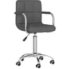 Image de Chaise vidaxl en plastique non pliable H. 74.5 cm interieur gris