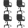 Image de Lot de 4 chaise vidaxl interieur non pliable en plastique H. 76 cm noir