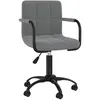 Image de vidaXL Chaise pivotante de salle à manger Gris foncé Velours3088035