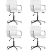 Image de Lot de 4 chaise vidaxl en plastique non pliable H. 74.5 cm interieur blanc