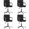 Image de Lot de 4 chaise vidaxl en plastique non pliable H. 74.5 cm interieur noir
