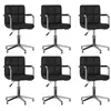 Image de Lot de 6 chaise vidaxl H. 74.5 cm non pliable en plastique interieur noir