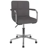 Image de Chaise pivotante de salle à manger Taupe Tissu