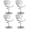 Image de Lot de 4 chaise de bureau vidaxl en plastique non pliable H. 61 cm interieur blanc