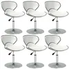 Image de Lot de 6 chaise de bureau vidaxl interieur non pliable H. 61 cm en plastique blanc