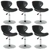 Image de Lot de 6 chaise de bureau vidaxl interieur non pliable en plastique H. 61 cm noir