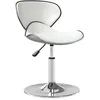 Image de Chaise de bureau vidaxl en plastique non pliable H. 76 cm interieur blanc