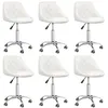 Image de Lot de 6 chaise vidaxl interieur non pliable H. 67.5 cm en plastique blanc