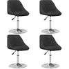 Image de Lot de 4 chaise vidaxl interieur non pliable en plastique H. 62.5 cm noir