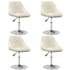 Image de Lot de 4 chaise vidaxl interieur non pliable en plastique H. 62.5 cm beige
