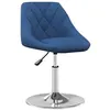 Image de Lot de 4 chaise vidaxl H. 62.5 cm non pliable interieur en plastique bleu