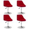 Image de Lot de 4 chaise vidaxl interieur non pliable en plastique H. 62.5 cm rouge