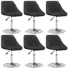 Image de Lot de 6 chaise vidaxl en plastique non pliable H. 62.5 cm interieur noir