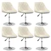 Image de Lot de 6 chaise vidaxl H. 62.5 cm non pliable interieur en plastique beige