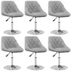 Image de Lot de 6 chaise vidaxl interieur non pliable en plastique H. 62.5 cm gris