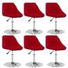 Image de Lot de 6 chaise vidaxl H. 62.5 cm non pliable interieur en acier rouge