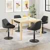 Image de Lot de 4 chaise vidaxl en plastique non pliable interieur H. 62.5 cm noir