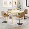 Image de Lot de 4 chaise vidaxl interieur non pliable en plastique H. 62.5 cm marron