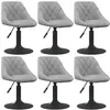Image de Lot de 6 chaise vidaxl en plastique non pliable interieur H. 62.5 cm gris