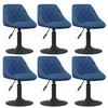 Image de Lot de 6 chaise vidaxl interieur non pliable en plastique H. 62.5 cm bleu