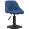 Image de Chaise de bar vidaxl en plastique non pliable H. 62.5 cm interieur bleu