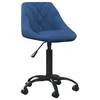 Image de vidaXL Chaise de Bureau Siège de Bureau Chaise Pivotante d'Ordinateur Siège Ergonomique Maison Intérieur Hauteur Réglable Bleu Velours 3088850