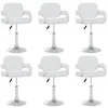 Image de Lot de 6 chaise vidaxl H. 73 cm non pliable en plastique interieur blanc