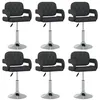 Image de Lot de 6 chaise vidaxl H. 73 cm non pliable interieur en plastique noir