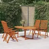 Image de vidaXL Ensemble à Dîner de Jardin 5 pcs Mobilier de Salle à Manger de Patio Table et Chaises de Repas de Terrasse Extérieur 3087335
