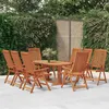 Image de Chaises de jardin pliables lot de 8 Bois d eucalyptus massif
