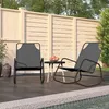Image de vidaXL Chaises longues à bascule 2 pcs Gris Acier et textilène318141