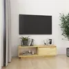 Image de vidaXL Meuble TV 110x30x33,5 cm Bois de pin massif809888