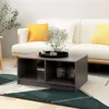 Image de Table basse gris 75x50x33,5 cm bois de pin massif