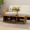 Image de Table basse marron miel 110x50x34 cm bois de pin massif