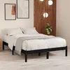 Image de vidaXL Bedframe massief hout zwart 150x200 cm810026