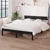 Image de vidaXL Bedframe massief grenenhout zwart 135x190 cm810126
